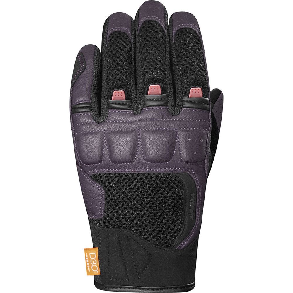 Racer (France) Ronin Summer Ladies Mesh Leather Gloves Pink / Burgundy - ThrottleChimp