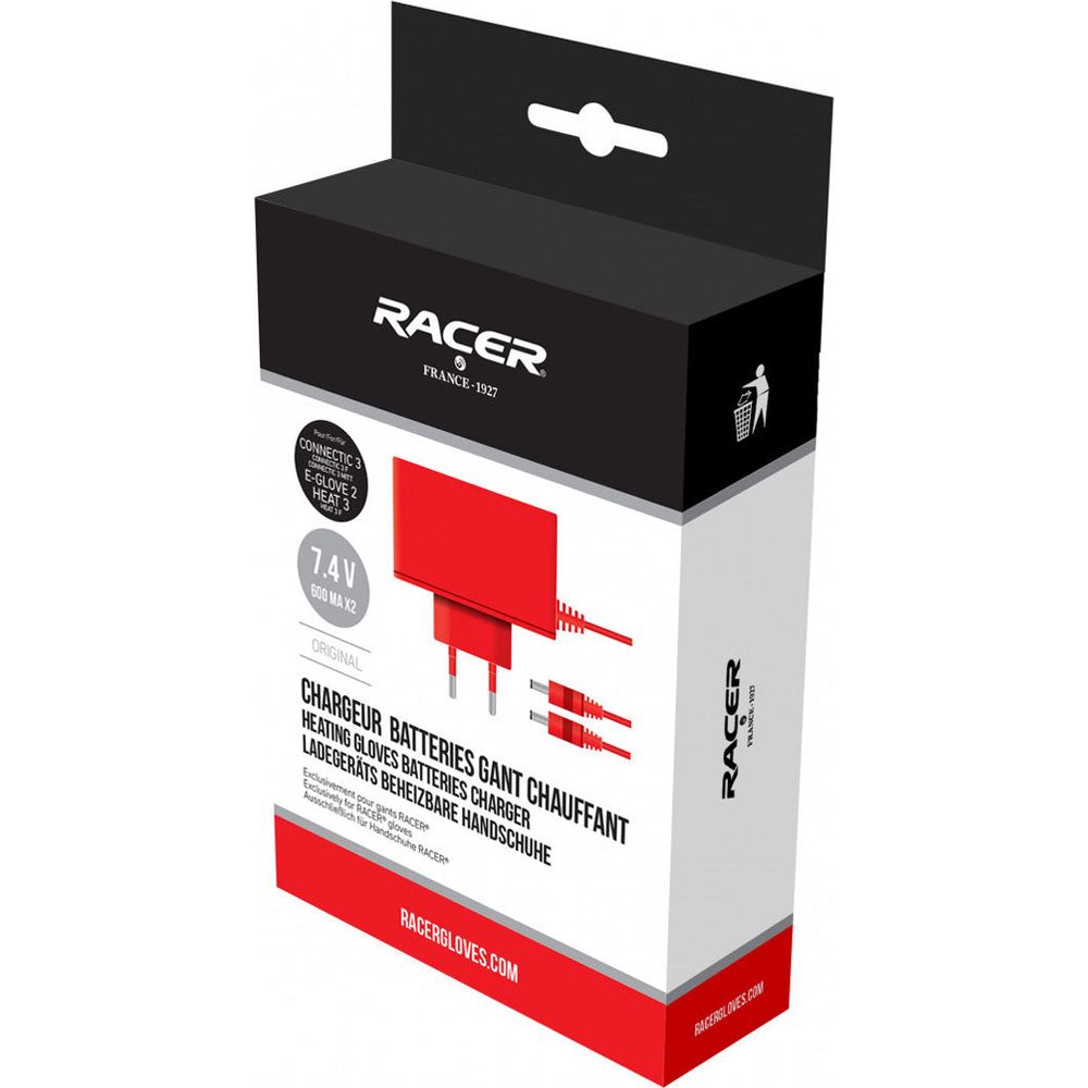 Racer (France) Soft Touch UK Battery Charger For Heated Gloves - ThrottleChimp