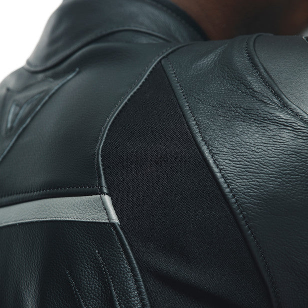 Dainese Racing 4 Leather Jacket Black / Black FREE 1 YEAR Returns, FREE UK Delivery | ThrottleChimp