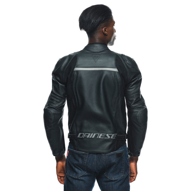 Dainese Racing 4 Leather Jacket Black / Black FREE 1 YEAR Returns, FREE UK Delivery | ThrottleChimp