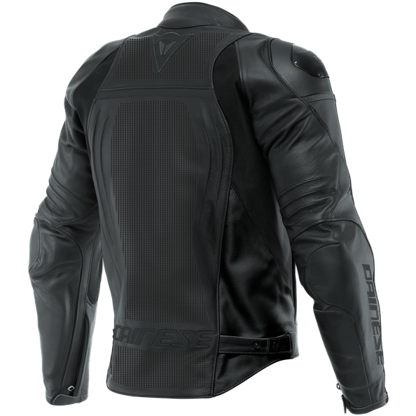 Dainese Racing 4 Perforated Leather Jacket Black / Black (Image 2) - ThrottleChimp