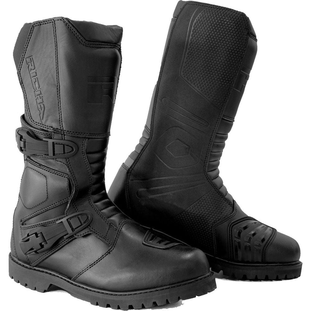 Richa Adventure Waterproof Boots Black FREE 1 YEAR Returns, FREE UK Delivery | ThrottleChimp