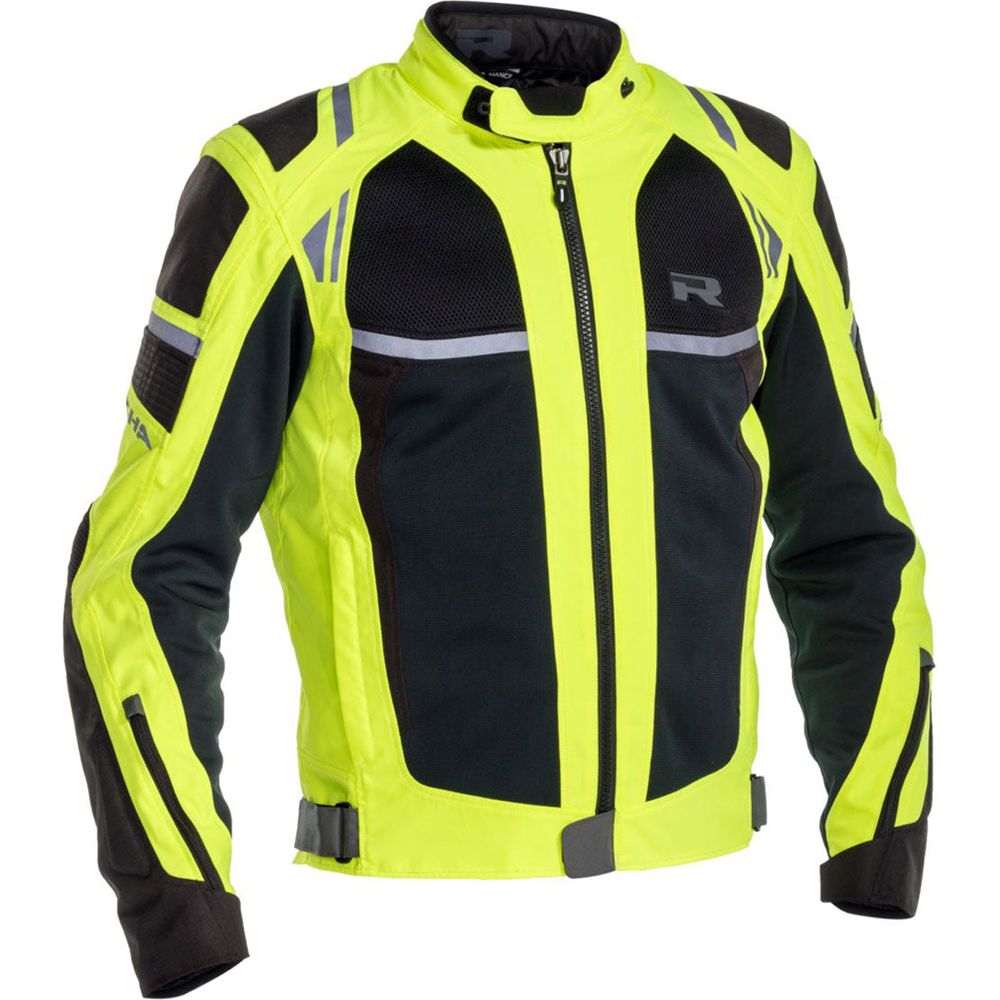 Richa Airstorm Waterproof Textile Jacket Fluo Yellow FREE 1 YEAR Returns, FREE UK Delivery | ThrottleChimp