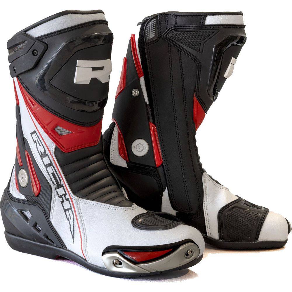 Richa Blade Waterproof Boots Black / White / Red - ThrottleChimp