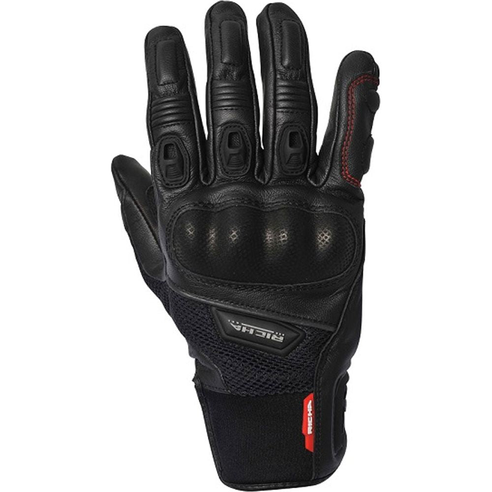 Richa Blast Summer Leather Gloves Black - ThrottleChimp