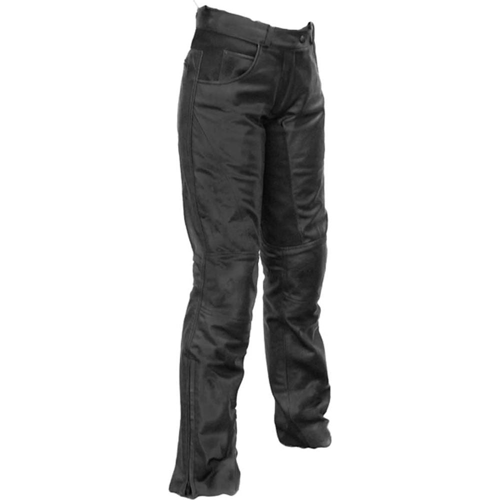 Richa Carolina Ladies Leather Trouser Black FREE 1 YEAR Returns, FREE UK Delivery | ThrottleChimp