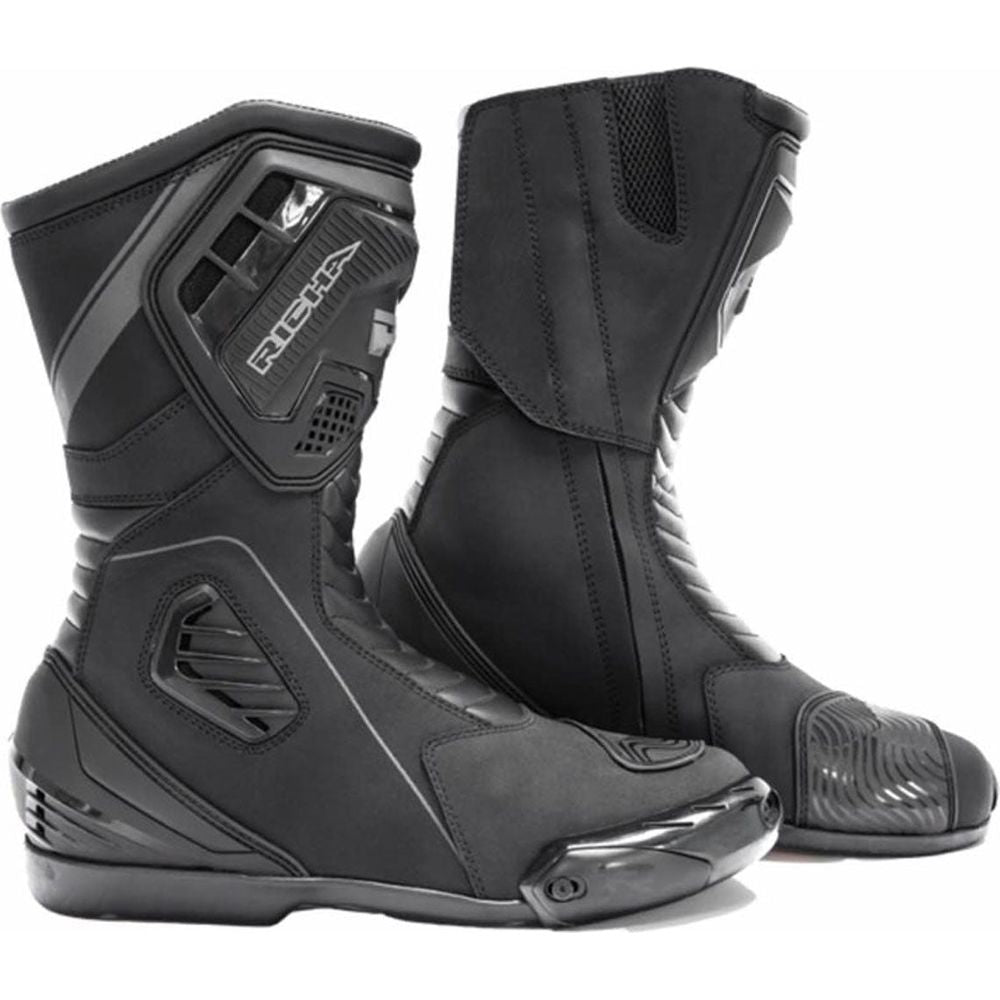 Richa Drift Evo Boots Black FREE 1 YEAR Returns, FREE UK Delivery | ThrottleChimp