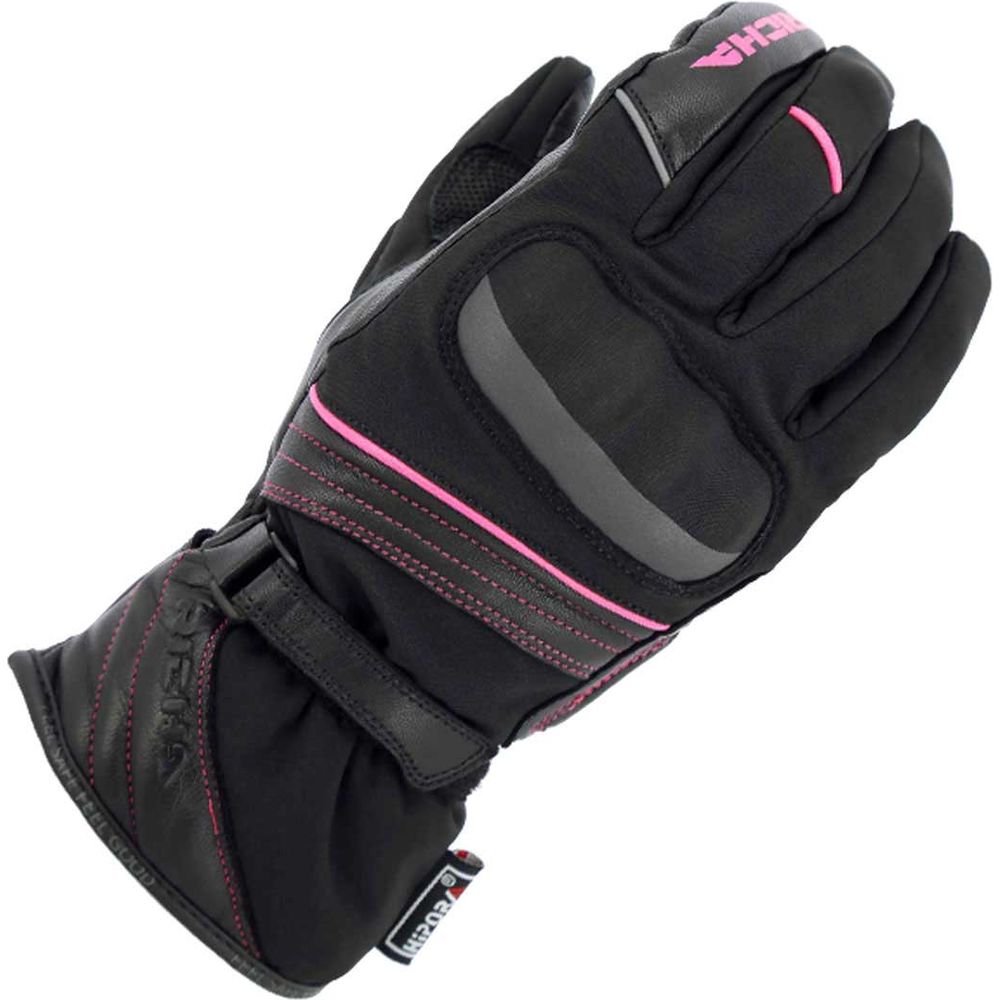 Richa Ella Ladies Waterproof Textile Gloves Black / Pink - ThrottleChimp