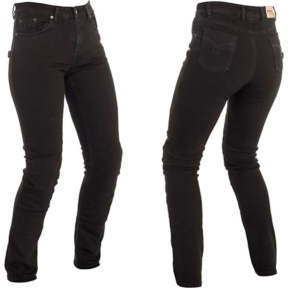 Richa Nora Ladies Slim Fit Riding Denim Jeans Black FREE 1 YEAR Returns, FREE UK Delivery | ThrottleChimp