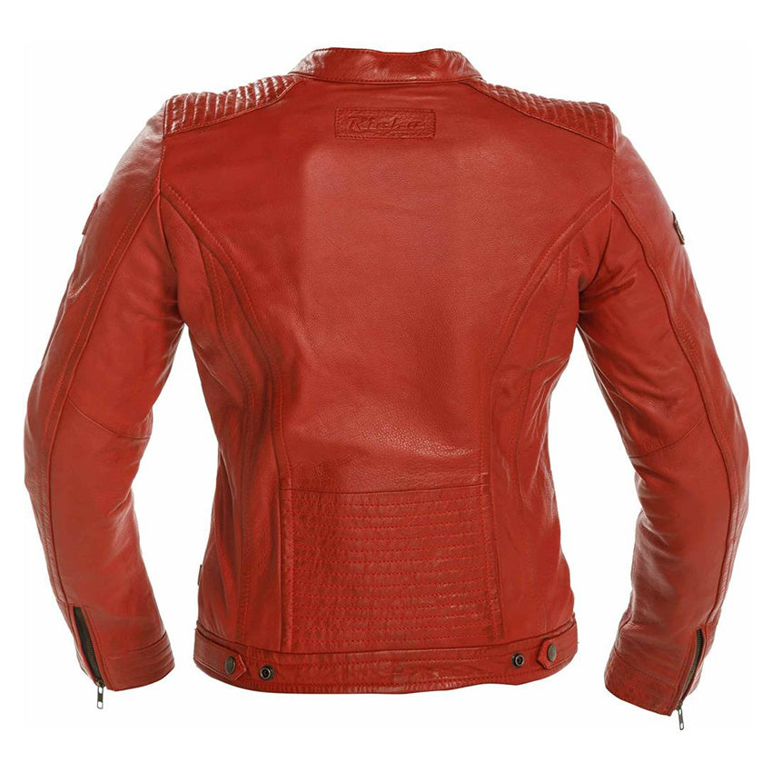 Richa Sturgis Ladies Leather Jacket Red (Image 2) - ThrottleChimp