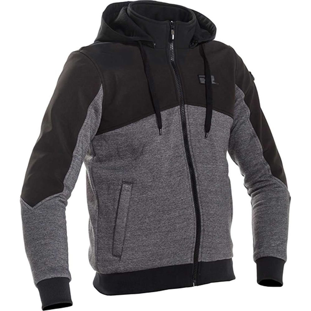 Richa Titan Core Protective Hoodie Black / Grey FREE 1 YEAR Returns, FREE UK Delivery | ThrottleChimp