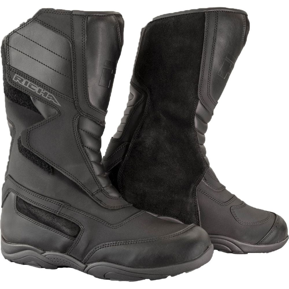 Richa Vapour Waterproof Boots Black FREE 1 YEAR Returns, FREE UK Delivery | ThrottleChimp