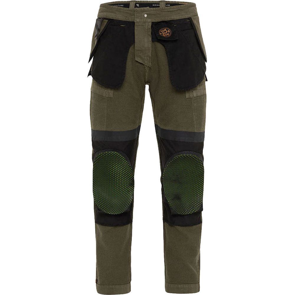 Riding Culture Protective Cargo Trouser Olive (Image 4) - ThrottleChimp