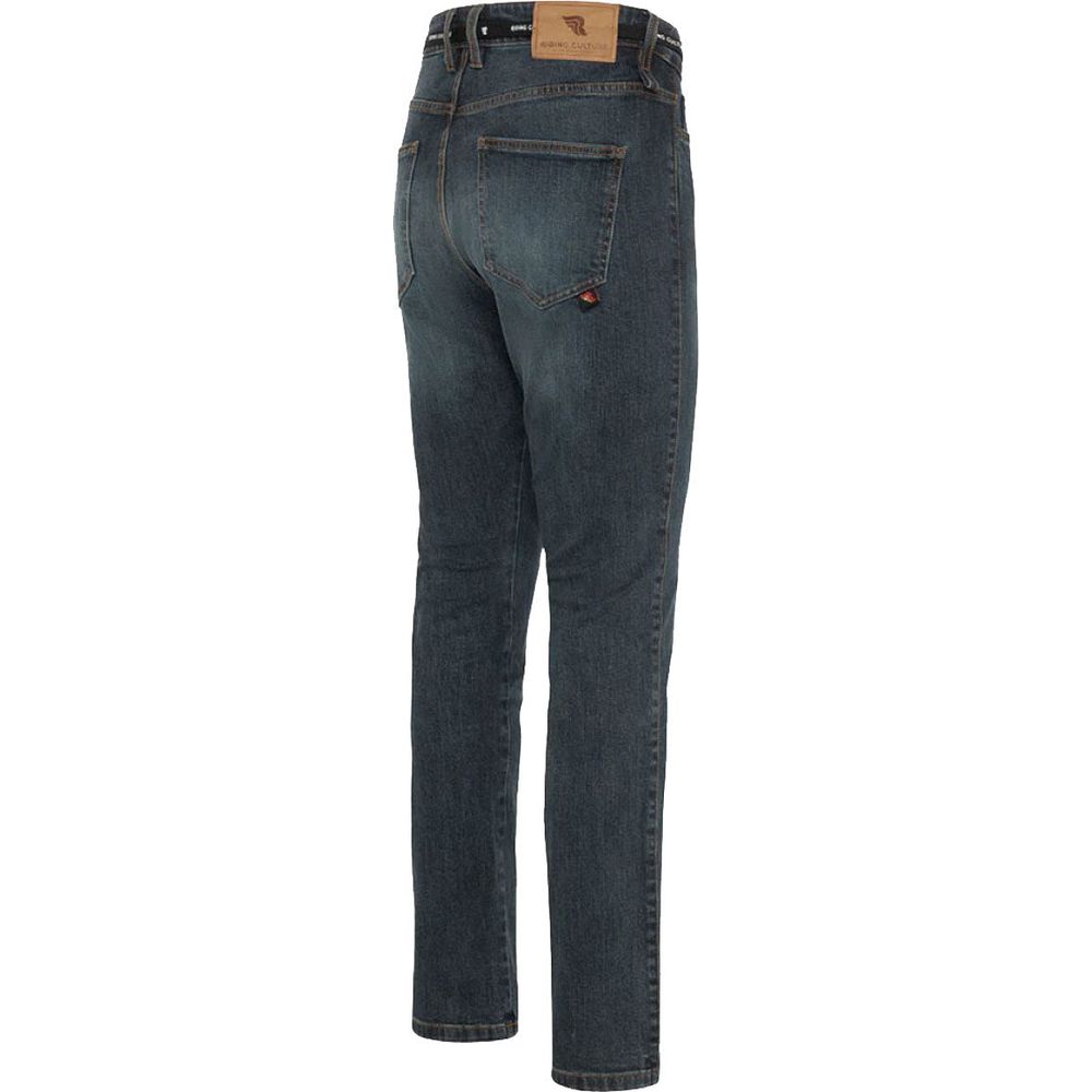 Riding Culture Straight Fit Denim Jeans Washed Blue (Image 2) - ThrottleChimp