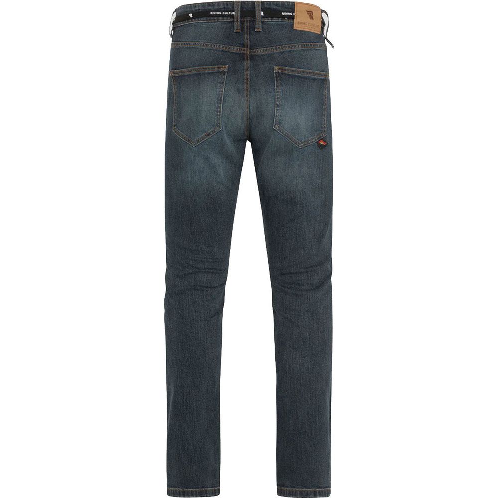 Riding Culture Straight Fit Denim Jeans Washed Blue (Image 3) - ThrottleChimp