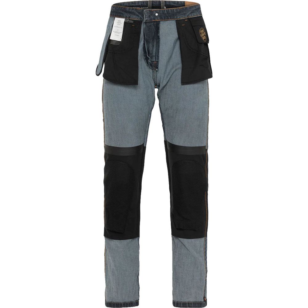 Riding Culture Straight Fit Denim Jeans Washed Blue (Image 4) - ThrottleChimp