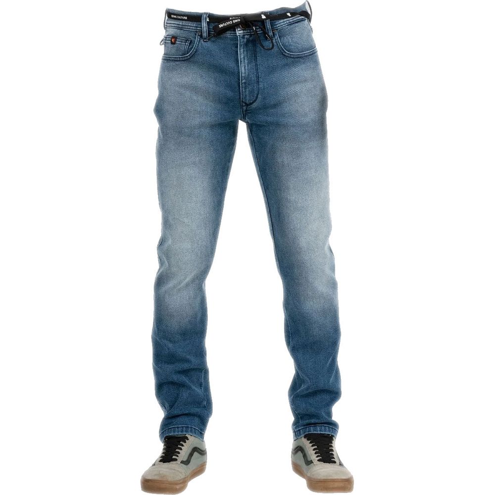 Riding Culture Tapered Slim Fit Denim Jeans Light Blue - ThrottleChimp