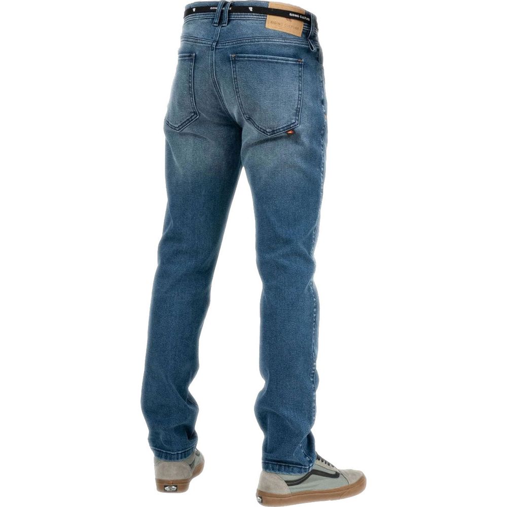 Riding Culture Tapered Slim Fit Denim Jeans Light Blue (Image 2) - ThrottleChimp