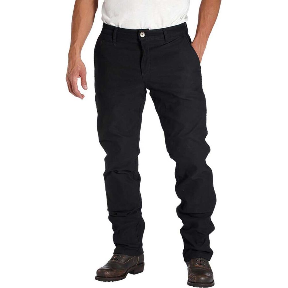 Rokker Chino Textile Trouser Black - ThrottleChimp