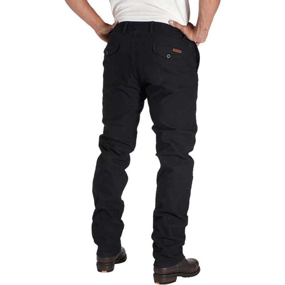 Rokker Chino Textile Trouser Black (Image 2) - ThrottleChimp