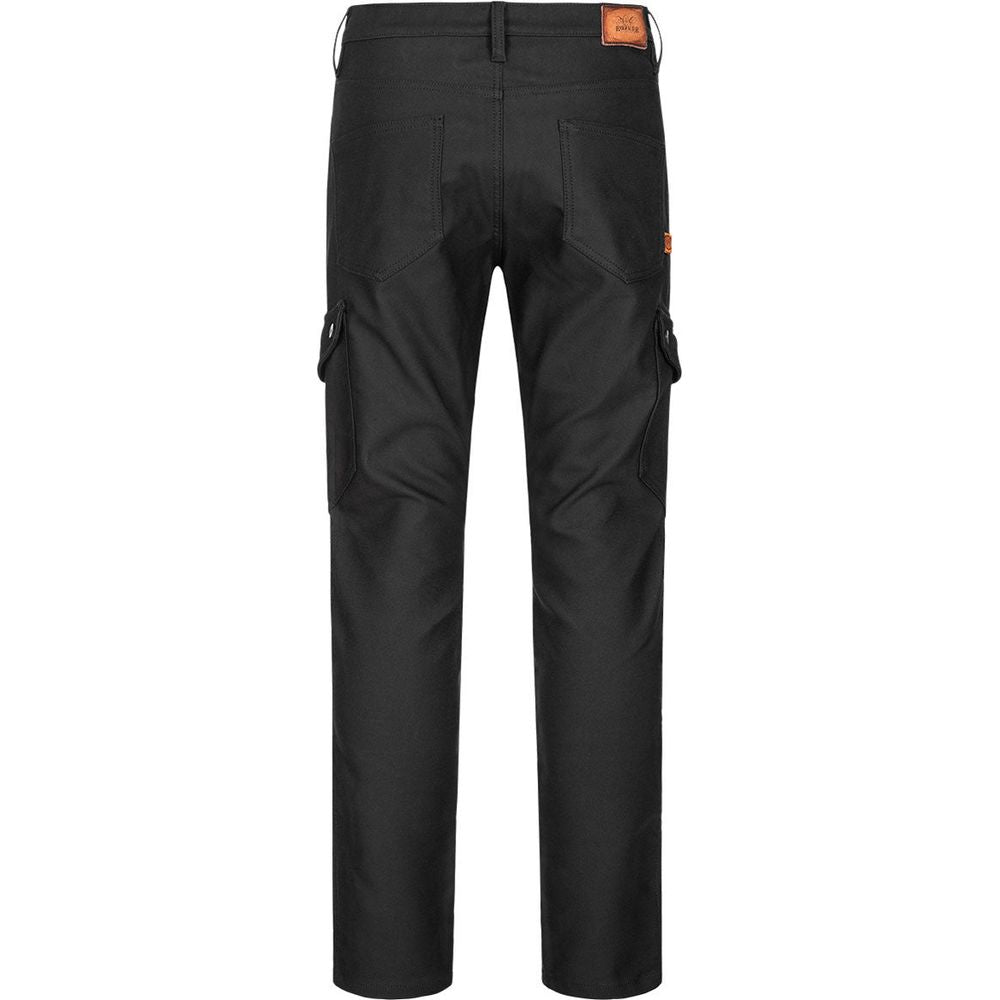 Rokker Black Jack Slim Fit Cargo Trouser Black (Image 3) - ThrottleChimp