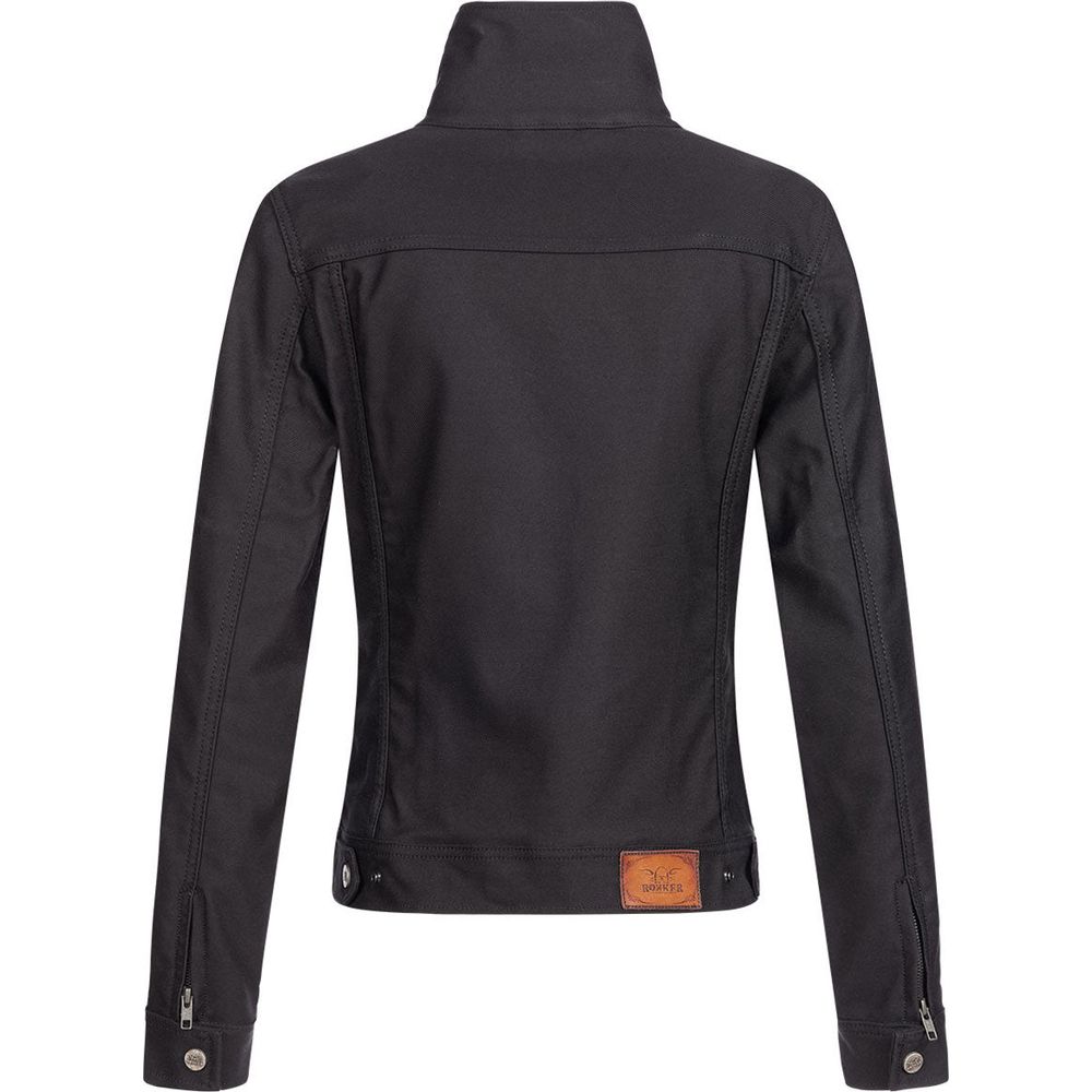 Rokker Ladies Short Textile Jacket Black (Image 2) - ThrottleChimp