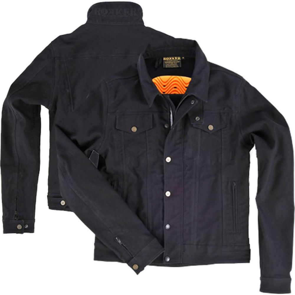 Rokker Riding Denim Jacket Black - ThrottleChimp