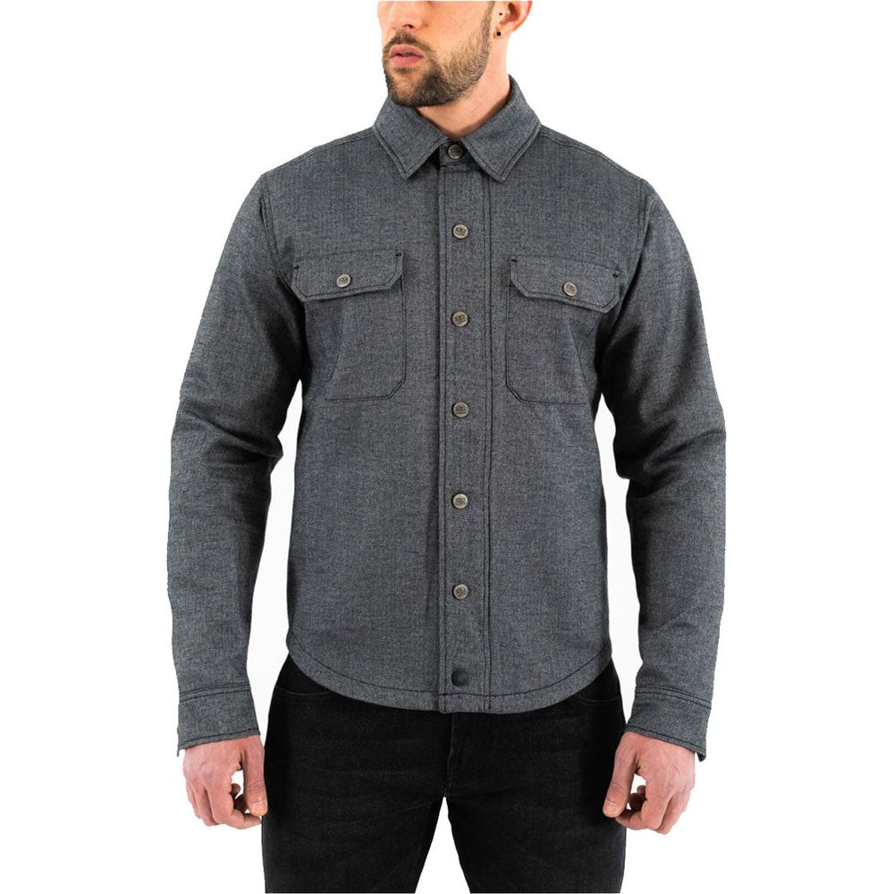 Rokker Boston Rider Shirt Grey - ThrottleChimp