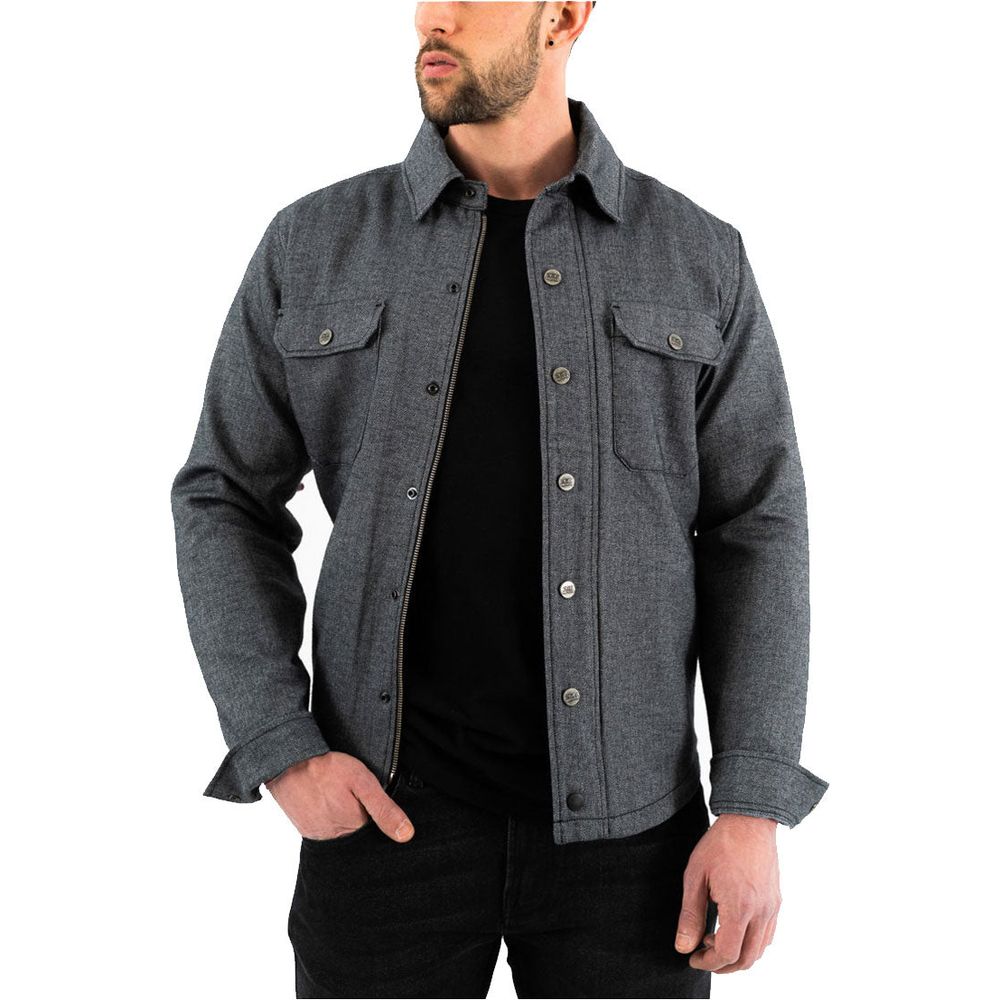 Rokker Boston Rider Shirt Grey (Image 3) - ThrottleChimp