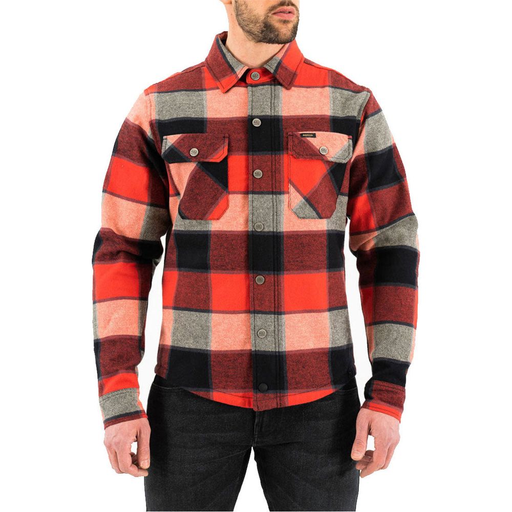 Rokker Boulder Rider Shirt Red / Black / White - ThrottleChimp