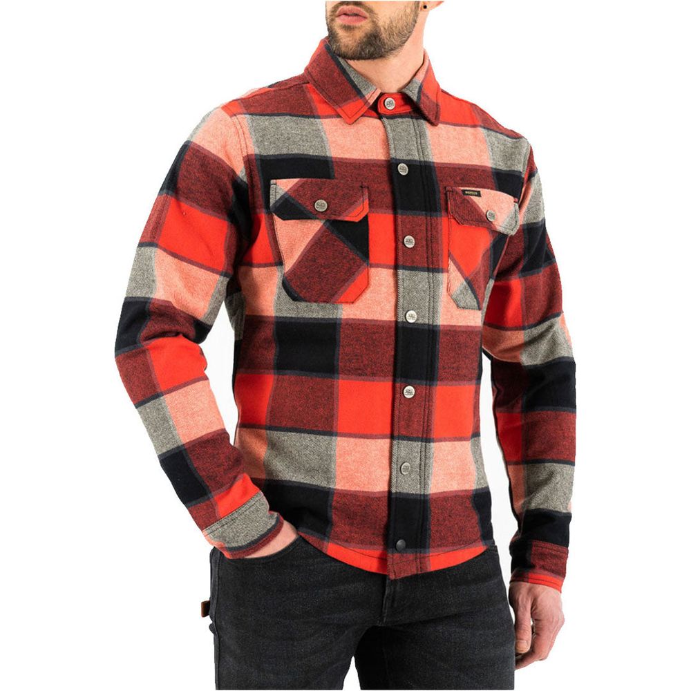 Rokker Boulder Rider Shirt Red / Black / White (Image 2) - ThrottleChimp