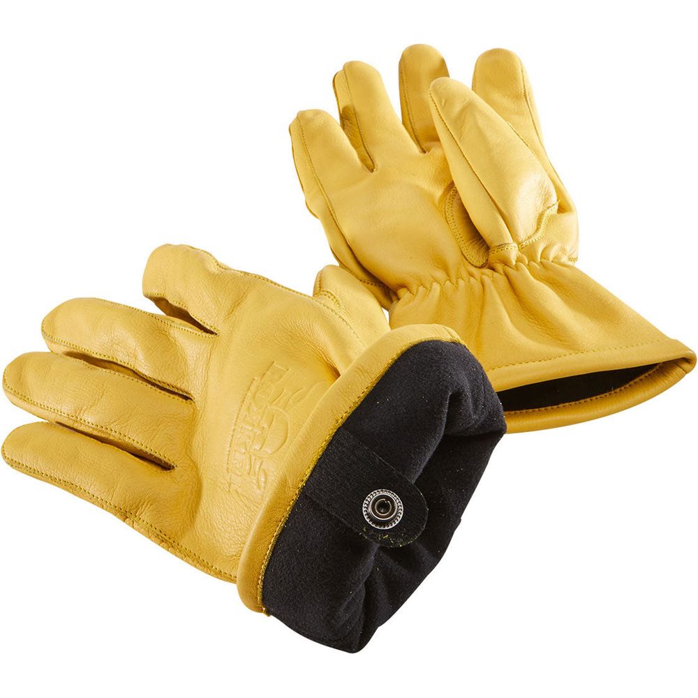 Rokker California Insulated Leather Gloves Natural Yellow - ThrottleChimp