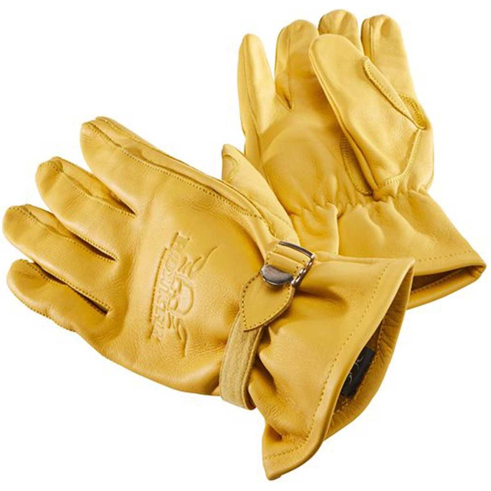 Rokker California Light Leather Gloves Natural Yellow - ThrottleChimp