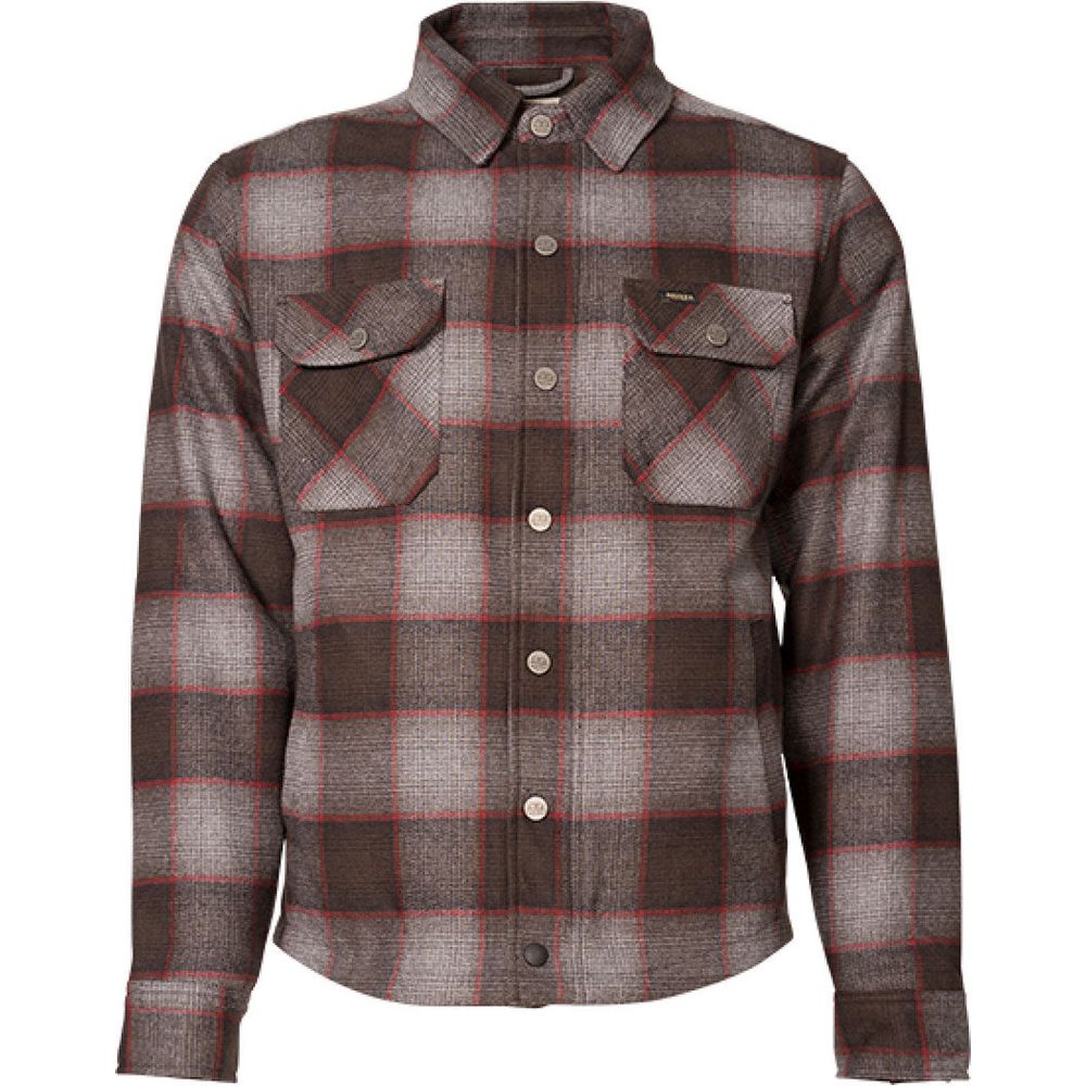 Rokker Chicago Rider Shirt Brown Check - ThrottleChimp