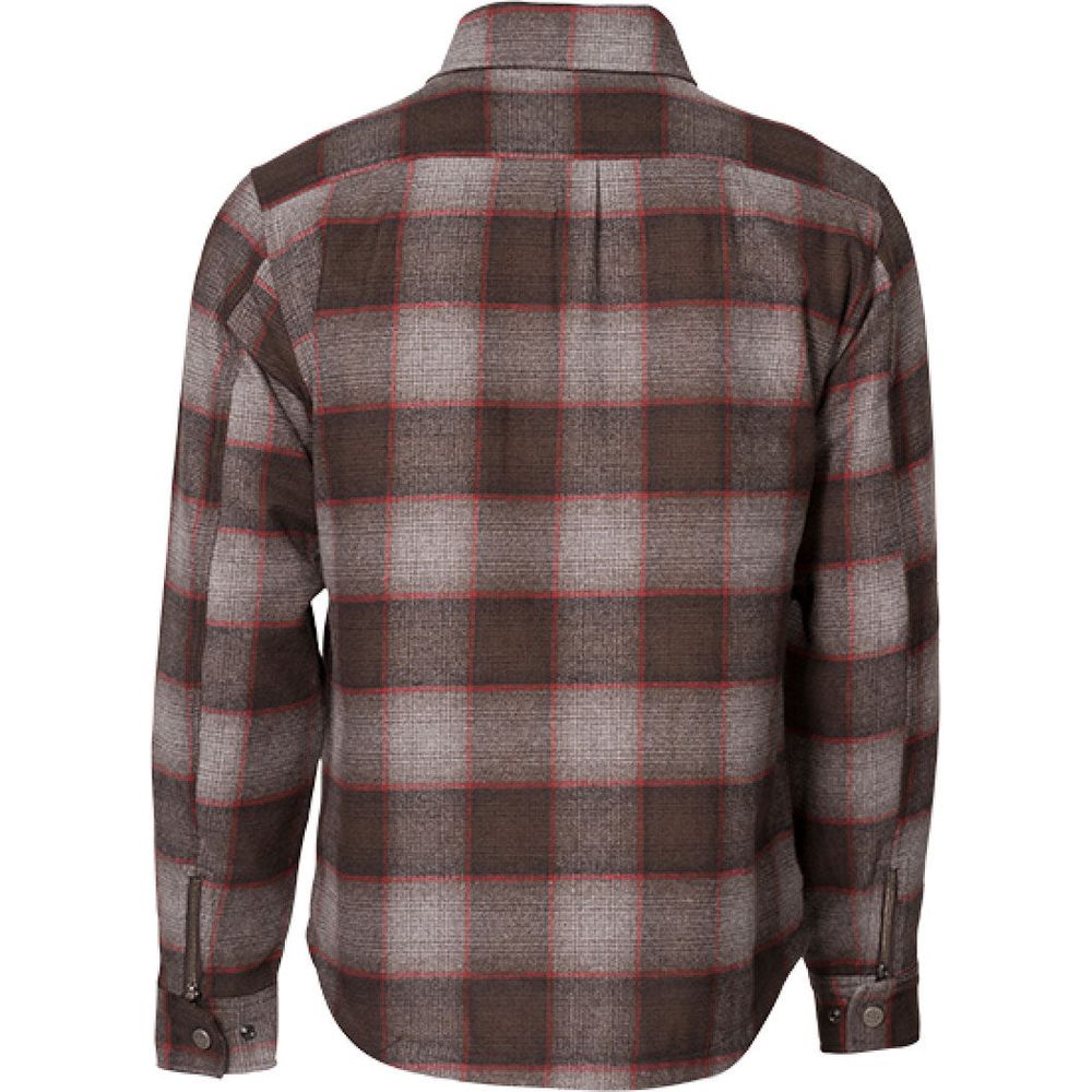 Rokker Chicago Rider Shirt Brown Check (Image 2) - ThrottleChimp