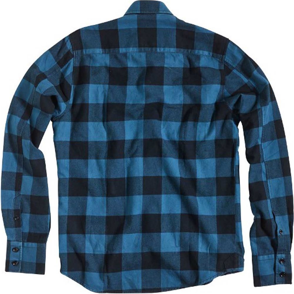 Rokker Denver Check Shirt Blue (Image 2) - ThrottleChimp