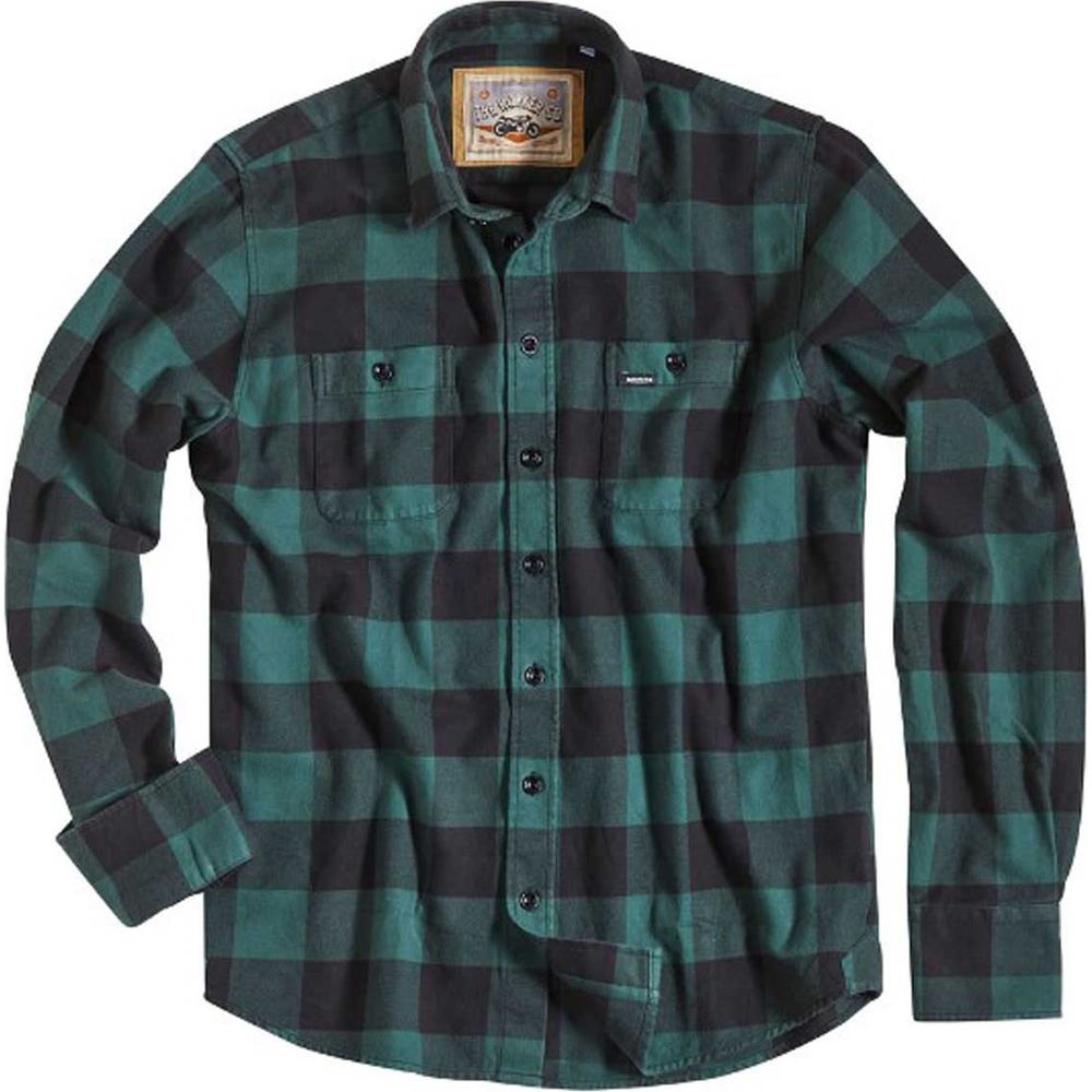 Rokker Denver Check Shirt Green - ThrottleChimp