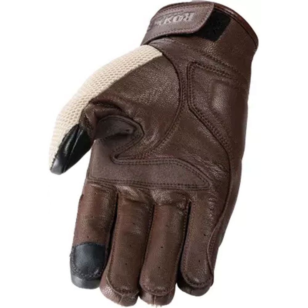 Rokker Austin Mesh Leather Gloves Beige (Image 2) - ThrottleChimp