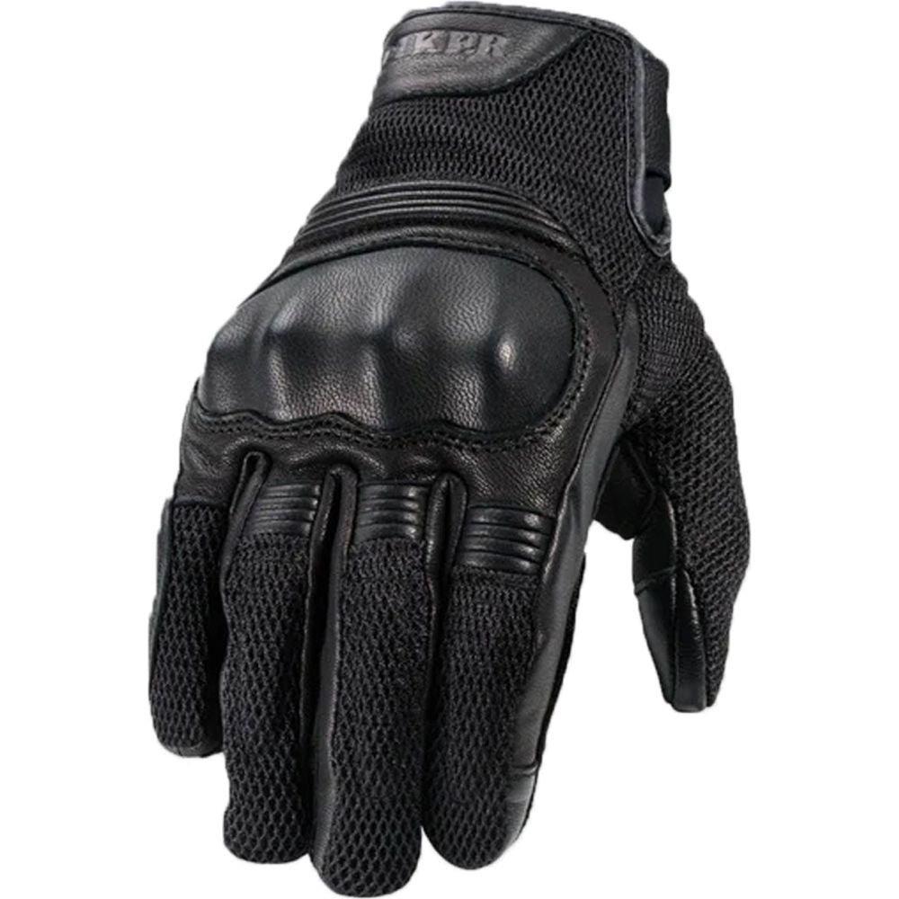 Rokker Austin Mesh Leather Gloves Black - ThrottleChimp