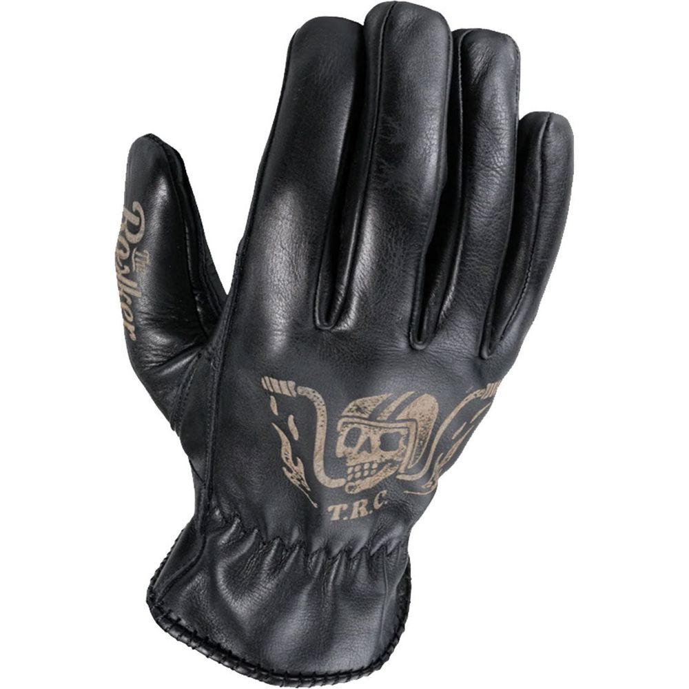 Rokker Tattoo Leather Gloves Ape Black - ThrottleChimp