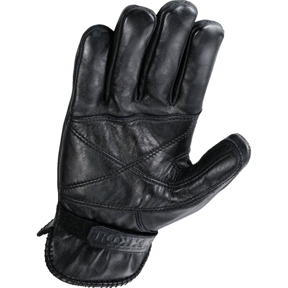 Rokker Tattoo Leather Gloves Ape Black (Image 2) - ThrottleChimp