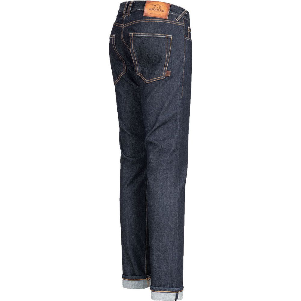 Rokker Iron Selvedge Raw Denim Jeans Blue (Image 2) - ThrottleChimp