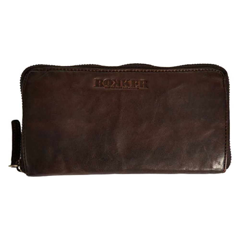 Rokker Ladies Big Wallet Dark Brown - ThrottleChimp