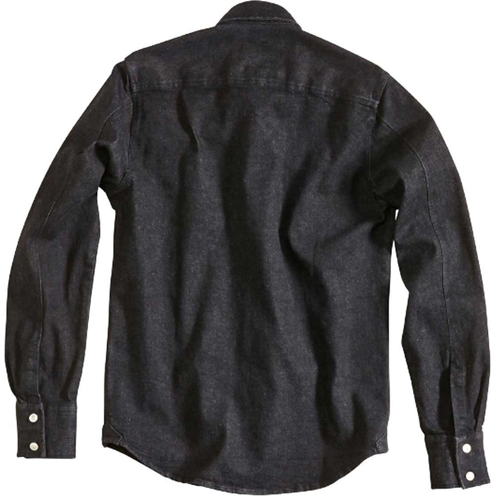 Rokker Maine Denim Shirt Black (Image 2) - ThrottleChimp