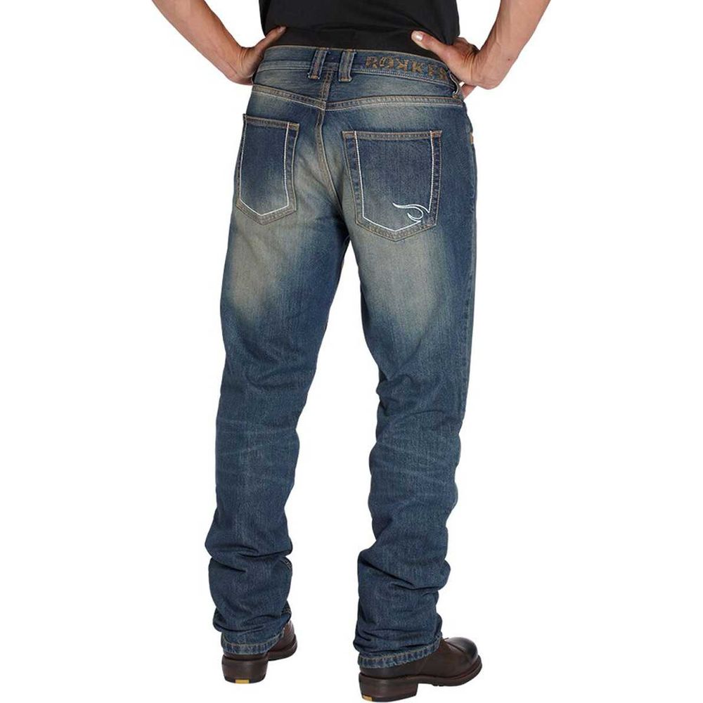 Rokker Original Denim Jeans Stonewashed Blue (Image 2) - ThrottleChimp