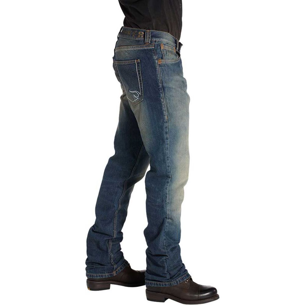 Rokker Original Denim Jeans Stonewashed Blue (Image 3) - ThrottleChimp