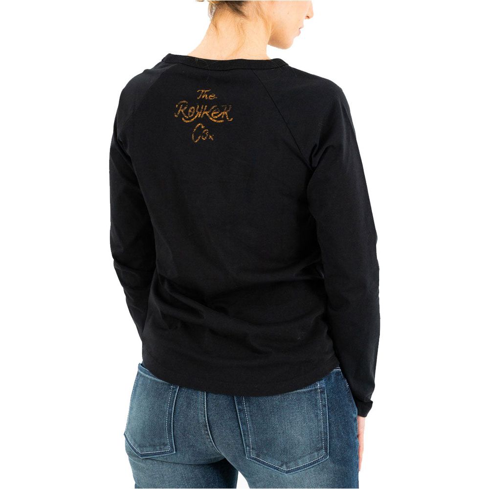 Rokker LA Catrina Long Sleeves Shirt Black (Image 2) - ThrottleChimp