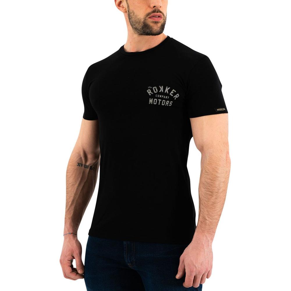 Rokker Performance Motors Patch T-Shirt Black - ThrottleChimp