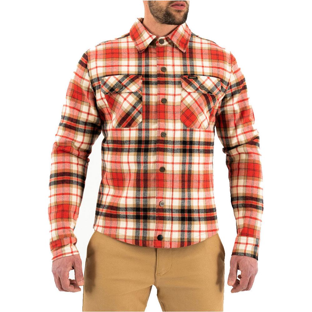 Rokker Phoenix Rider Shirt Red / Black / Beige - ThrottleChimp