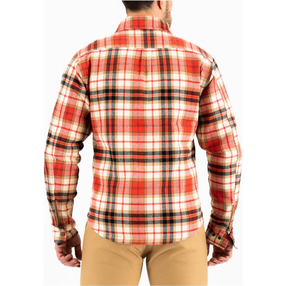 Rokker Phoenix Rider Shirt Red / Black / Beige (Image 5) - ThrottleChimp